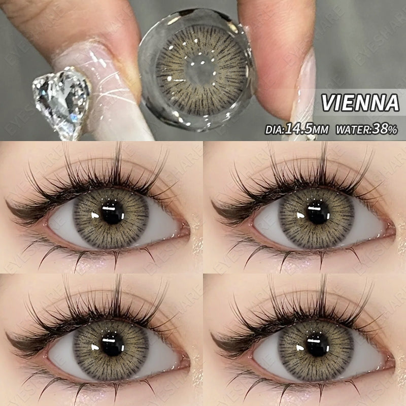 Eyeshare Softlens Vienna Chocolate 14.5mm 1 Pasang Lensa Kontak Untuk Mata Besar