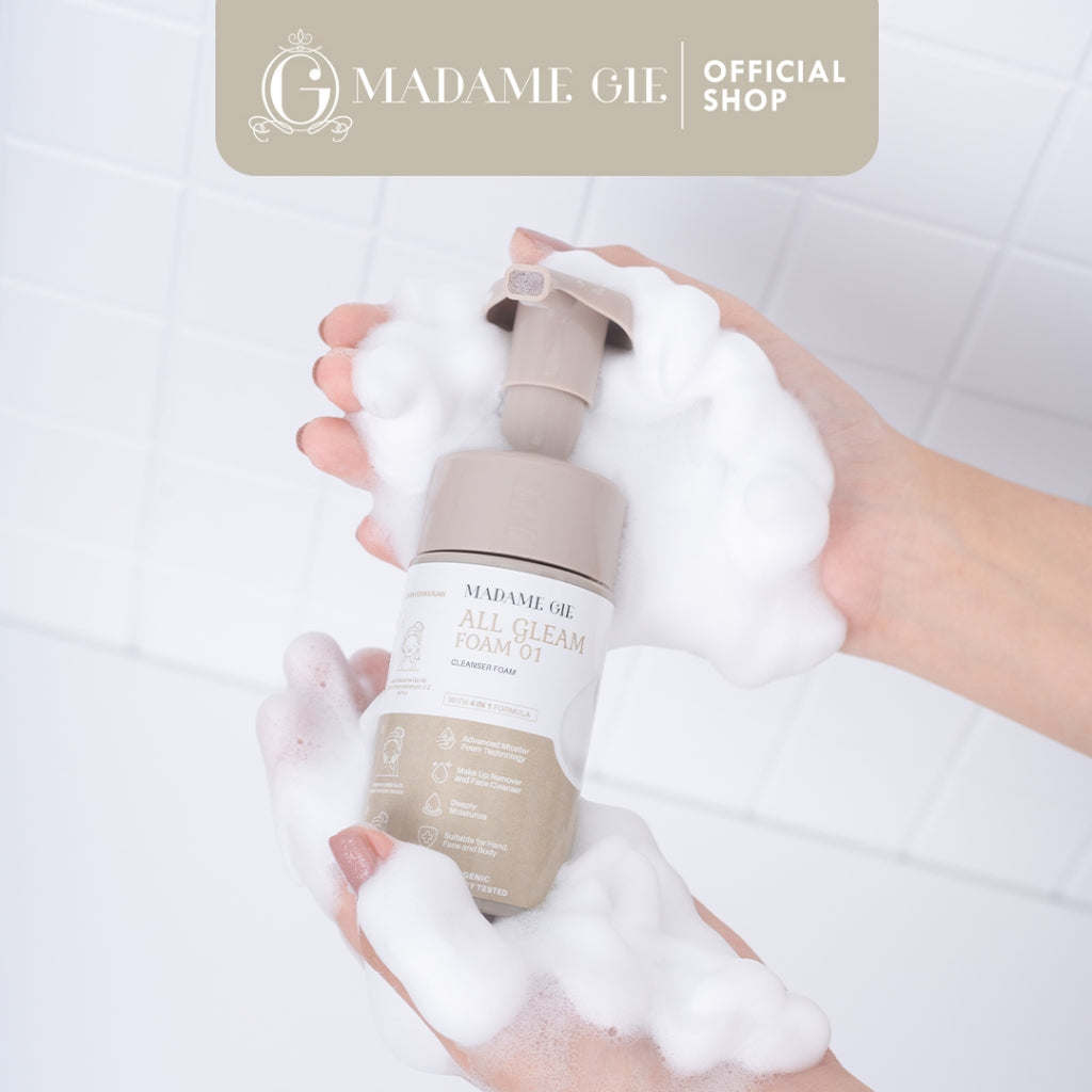 [BELI 1 GRATIS 1] Madame Gie 4 in 1 All Gleam Foam - Facial Wash MakeUp Remover