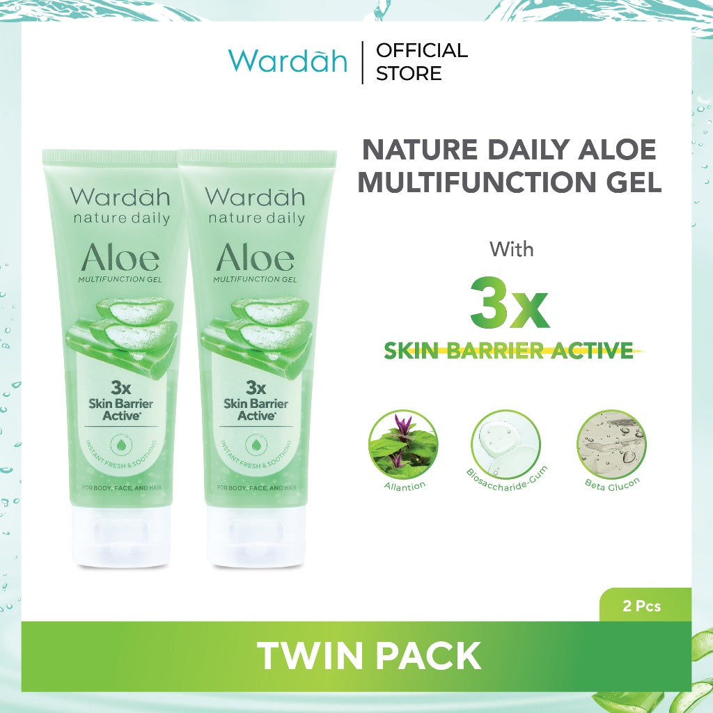 WARDAH Nature Daily Aloe Hydramild Multifunction Gel 100 ml Twinpack - Skincare