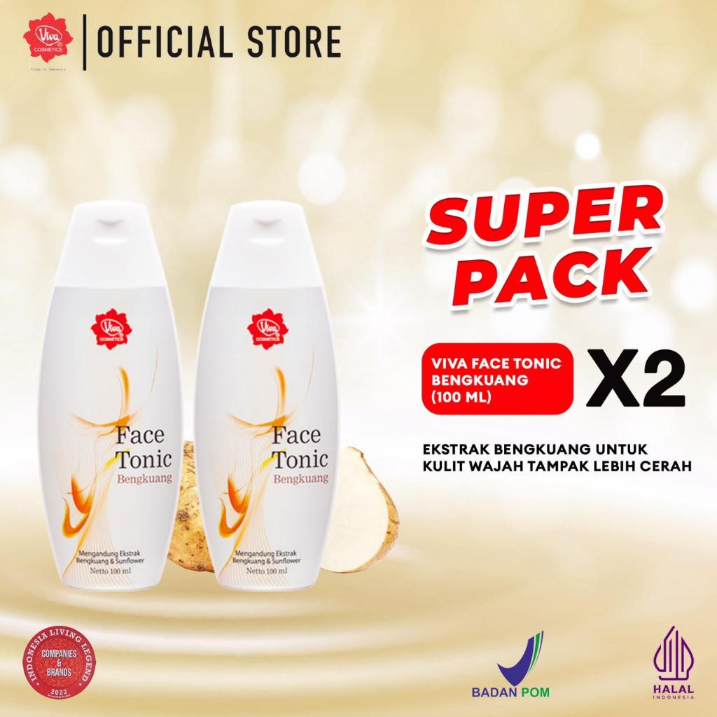 [Super Pack !!!] Viva Face Tonic Bengkuang 100 ml - (2 pcs)