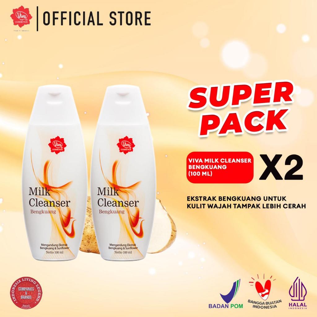 [Super Pack!!!] Viva Milk Cleanser Bengkuang 100 ml - (2 pcs)
