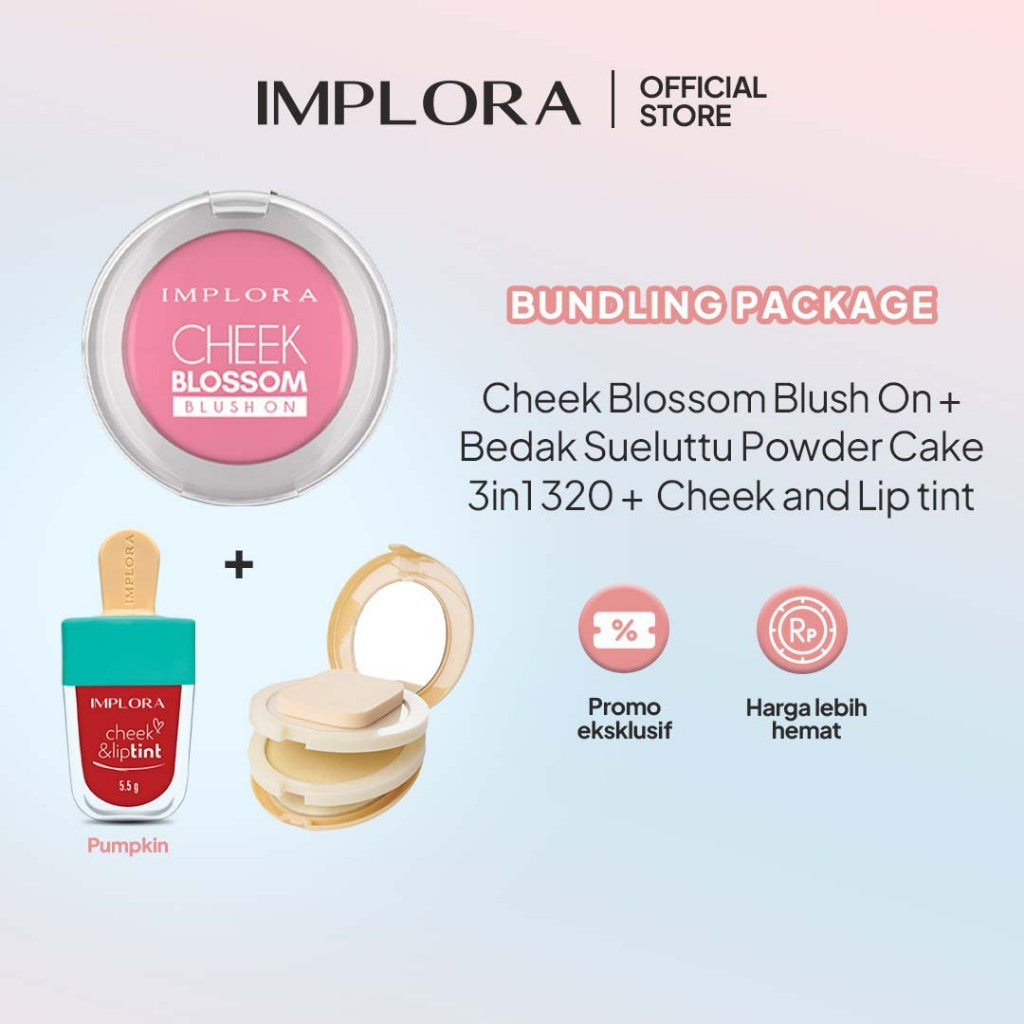 Implora Cheek Blossom Blush On | Natural Look | Matte Finish | Blendable