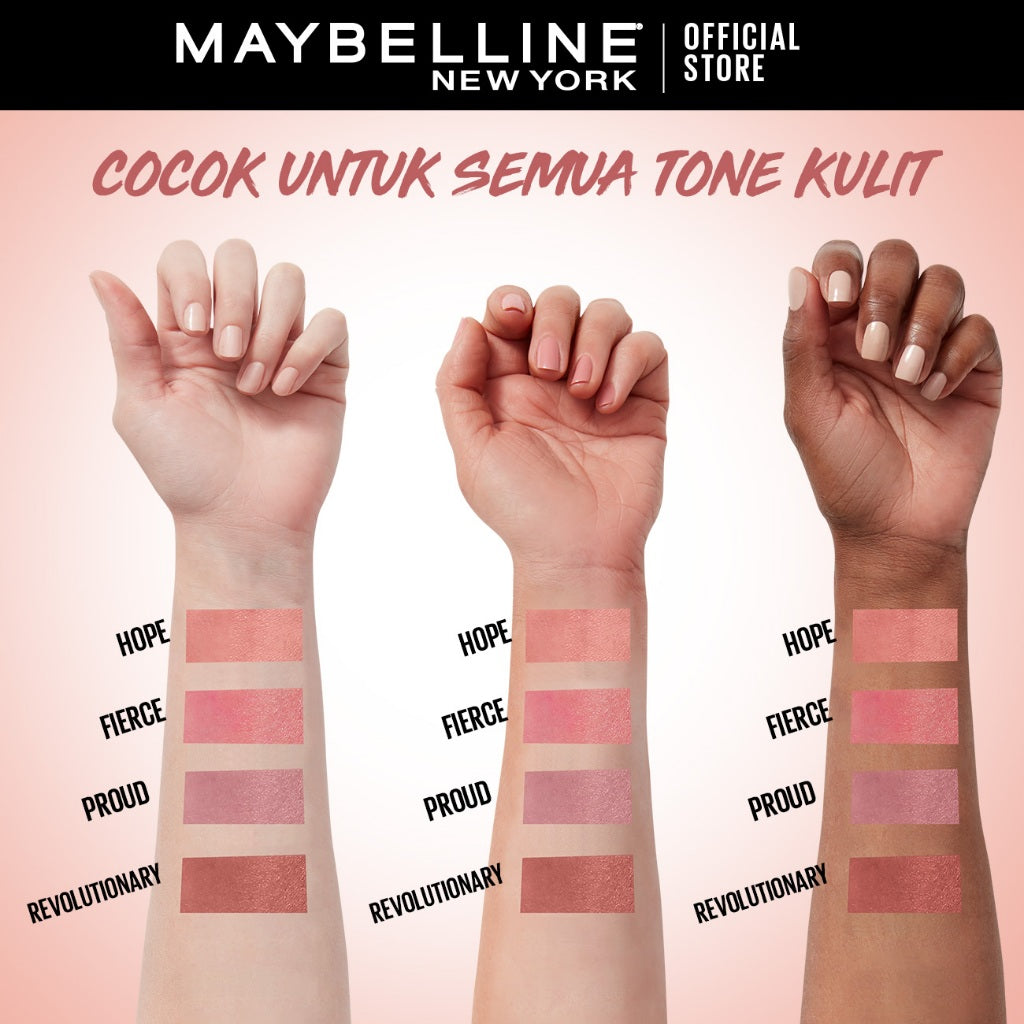 MAYBELLINE OFFICIAL Fit Me! Powder Blush Make Up - Blush On Pigmented Dengan Hasil Natural Yang Tahan Lama - Tersedia Dalam 4 Warna