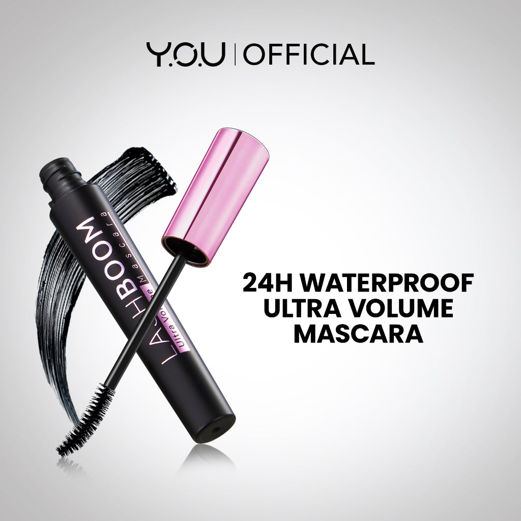YOU Lashboom Ultra Volume Mascara Maskara Waterproof Tahan 24 Jam Lash Lift Kosmetik Mata