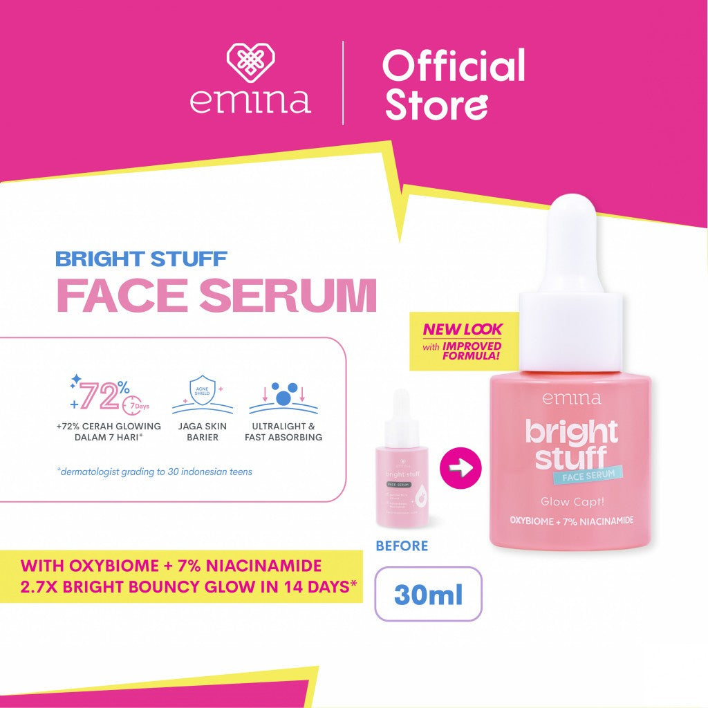 NEW! Emina Bright Stuff Face Serum - Serum Pelembab Wajah Cerah Glowing Anti Kusam
