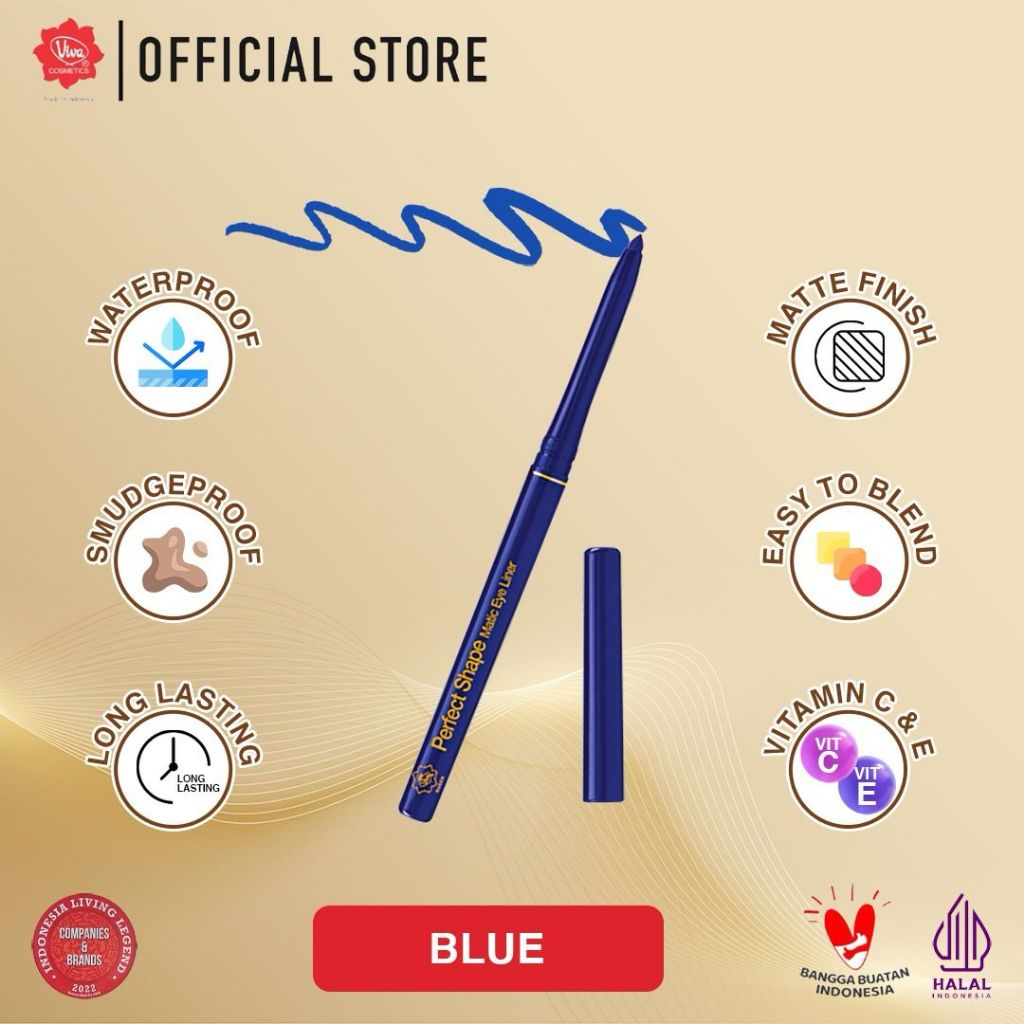 Viva Queen Perfect Shape Pencil Matic Eye Liner (WATERPROOF, SMUDGE PROOF, LONG LASTING & FREE PRESERVATIVE) with VIT C & E - tersedia 3 varian warna