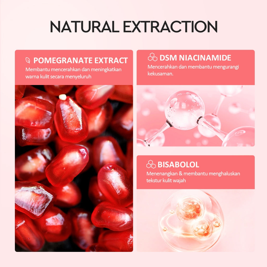 Glad2Glow Pomegranate Niacinamide Brightening Clay Stick Masker Glad2Glow Masker Wajah  Masker Brightening Masker Glowing Mud Masker Clay Masker Pencerah Wajah Masker Mencerahkan Clay Mask Brightening Clay Stik Pembersih Komedo Masker Stik Masker Muka