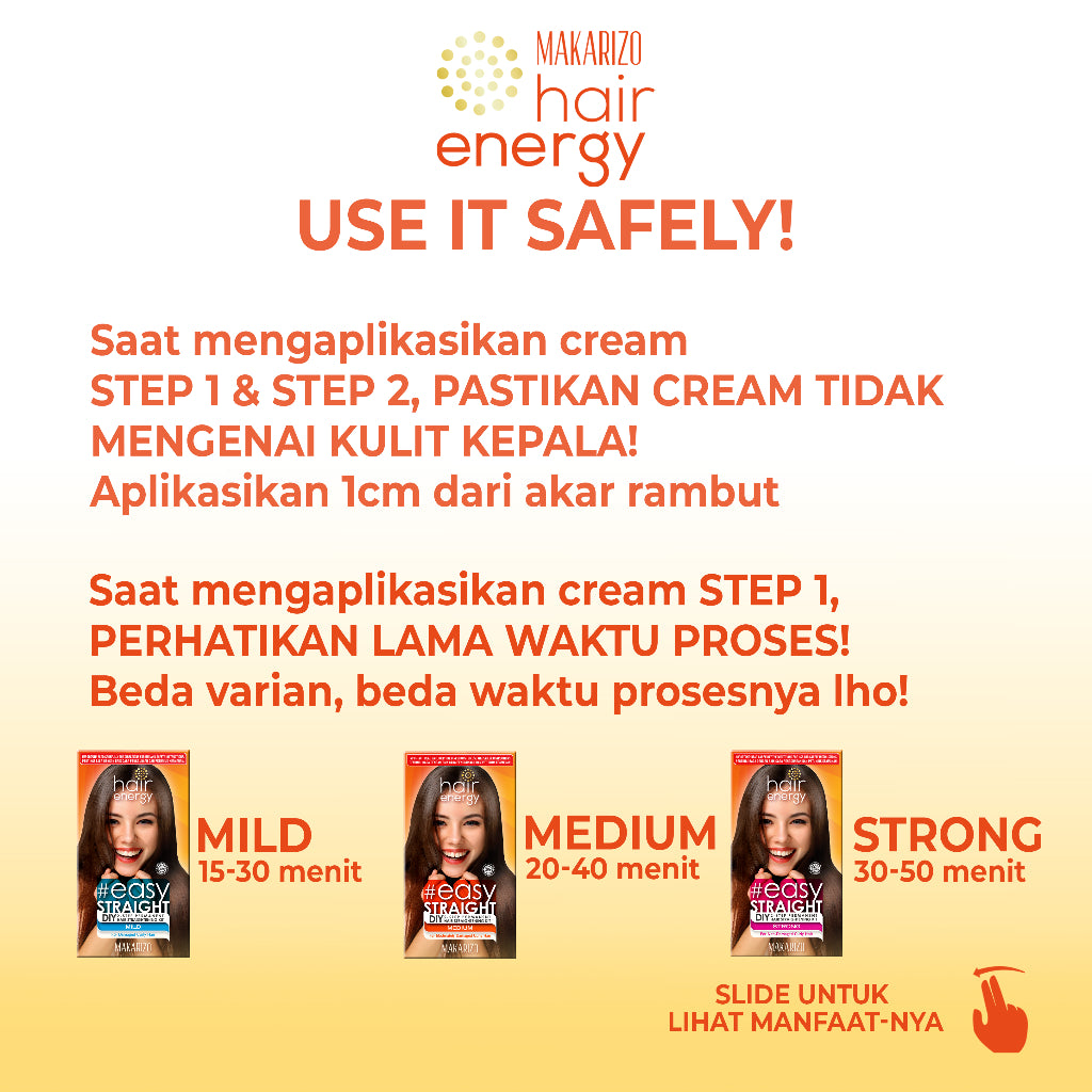 Makarizo Hair Energy Easy Straight - MILD 80 mL Pelurus Rambut