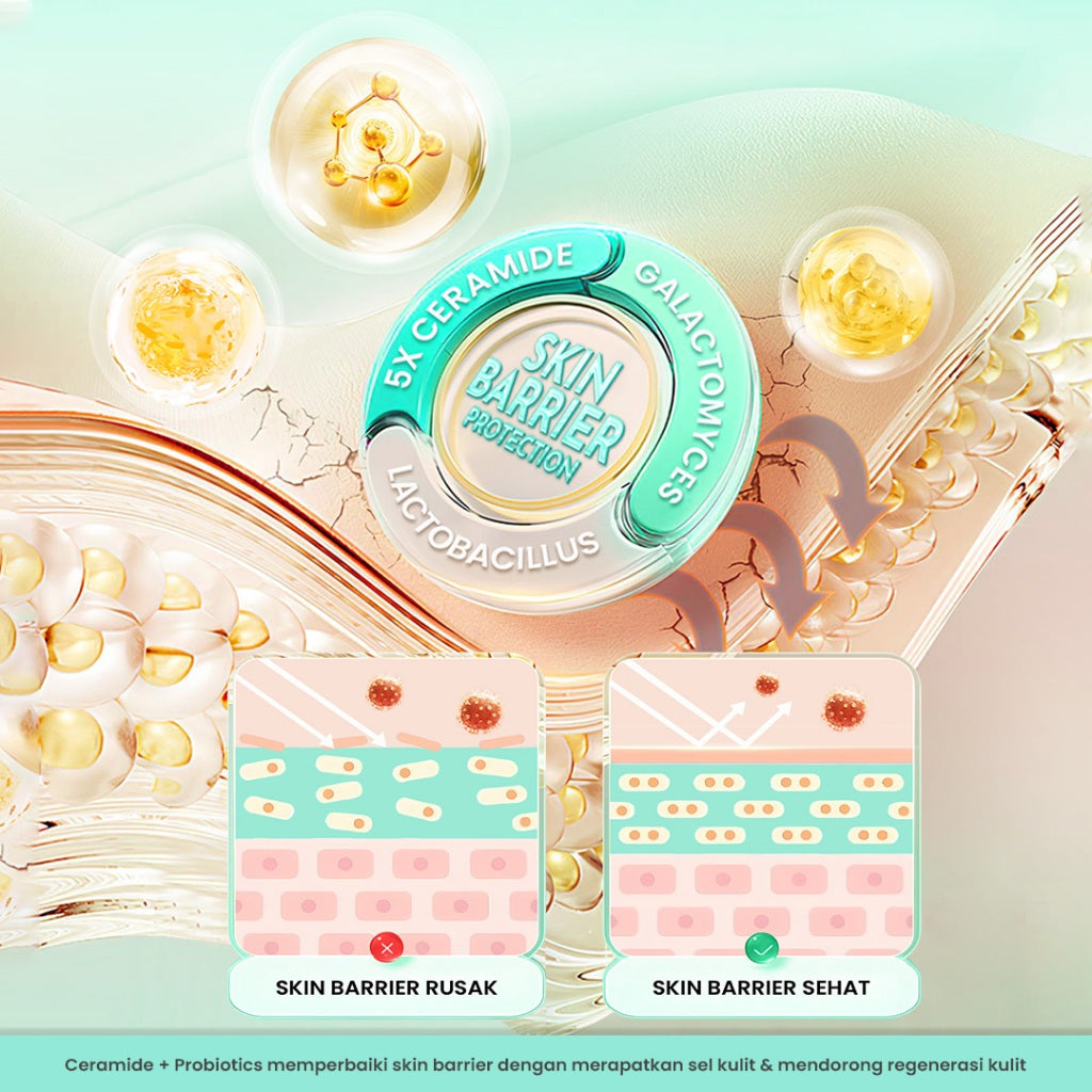 Hanasui Ceramide Probiotics Moisturizer Gel - Pelembab Ringan Lembap Perbaiki Skin Barrier dan Mencerahkan