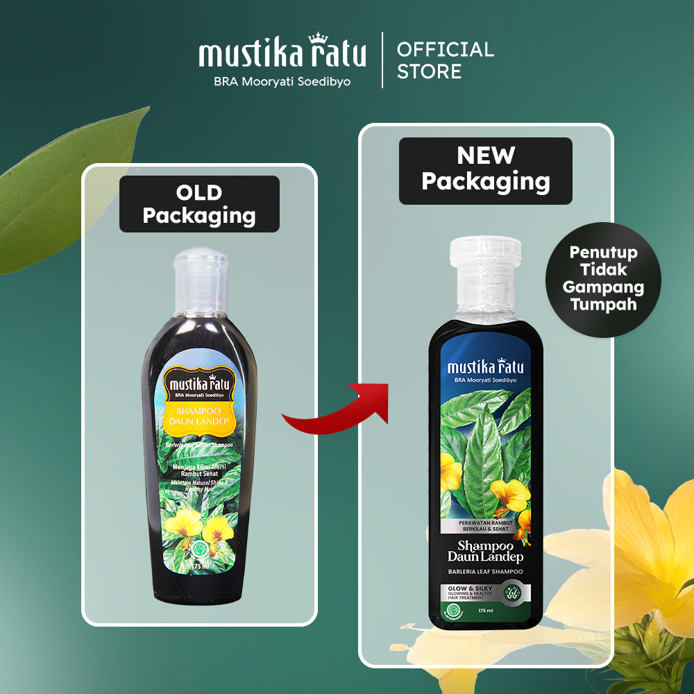 Mustika Ratu Shampoo Daun Landep 175ml miliki rambut berkilau alami