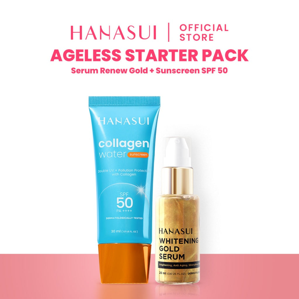 Hanasui Whitening Gold Serum - Cerah & Glowing Kurangi Bintik Hitam & Lawan Tanda Penuaan 4% Niacinamide & 2% Vitamin C
