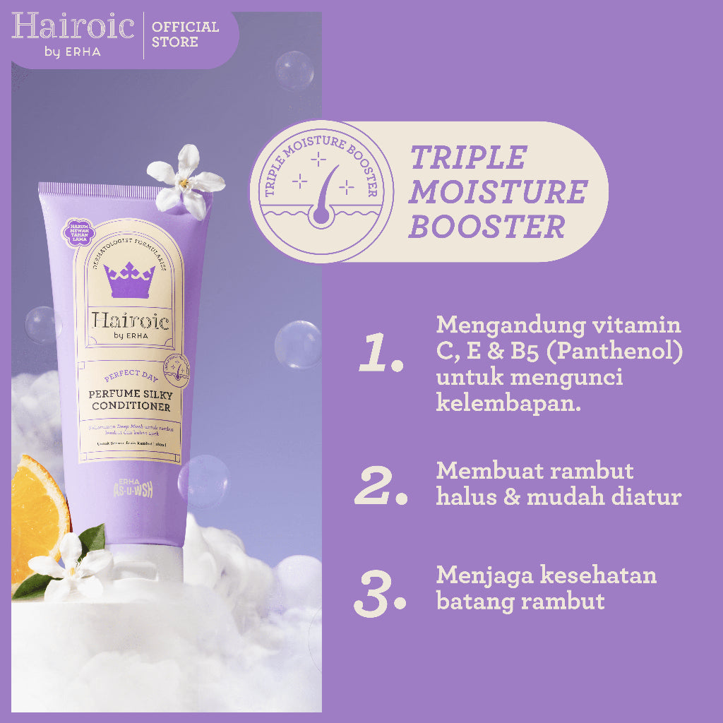 Hairoic Perfect Day Silky Conditioner 180ml - Parfum Kondisioner Rambut