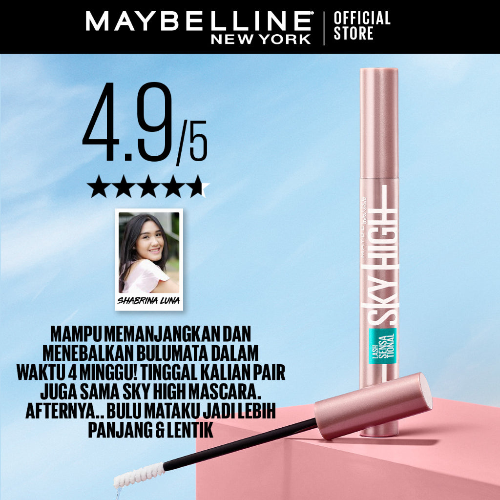 MAYBELLINE OFFICIAL Sky High Booster Serum Bulu Mata 6ml - Serum bulu mata eye lash serum Hypercurl Superstay Matte lashlift extension bulu mata palsu eyelash extension douyin