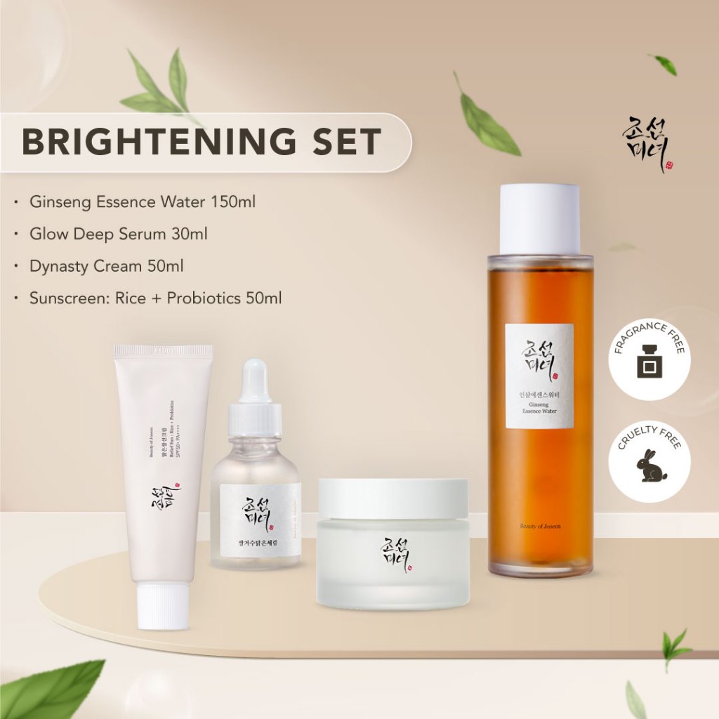 Beauty of Joseon Brightening Set [Ginseng Essence Water + Glow Deep Serum + Dynasty Cream + Sunscreen]