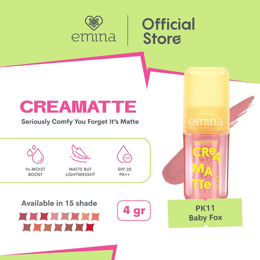 NEW! Emina Creamatte 4 g - Comfily Matte 9x Moist Boost