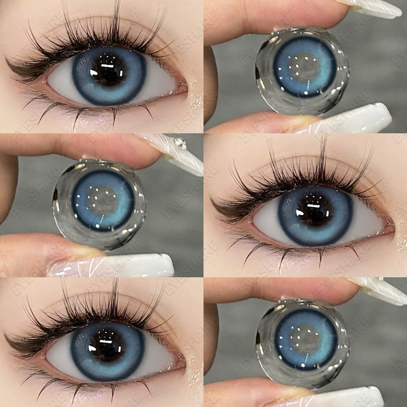 Eyeshare Iceland Brown 1Pasang 14.2mm Lensa Kontak Soflens Warna softlense