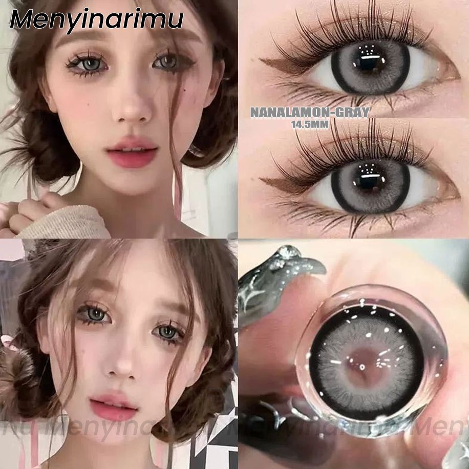 Eyeshare Softlens14.5mm Big Eyes Soft Colored Contact lenses Gray Soflen Mata Yearly Use