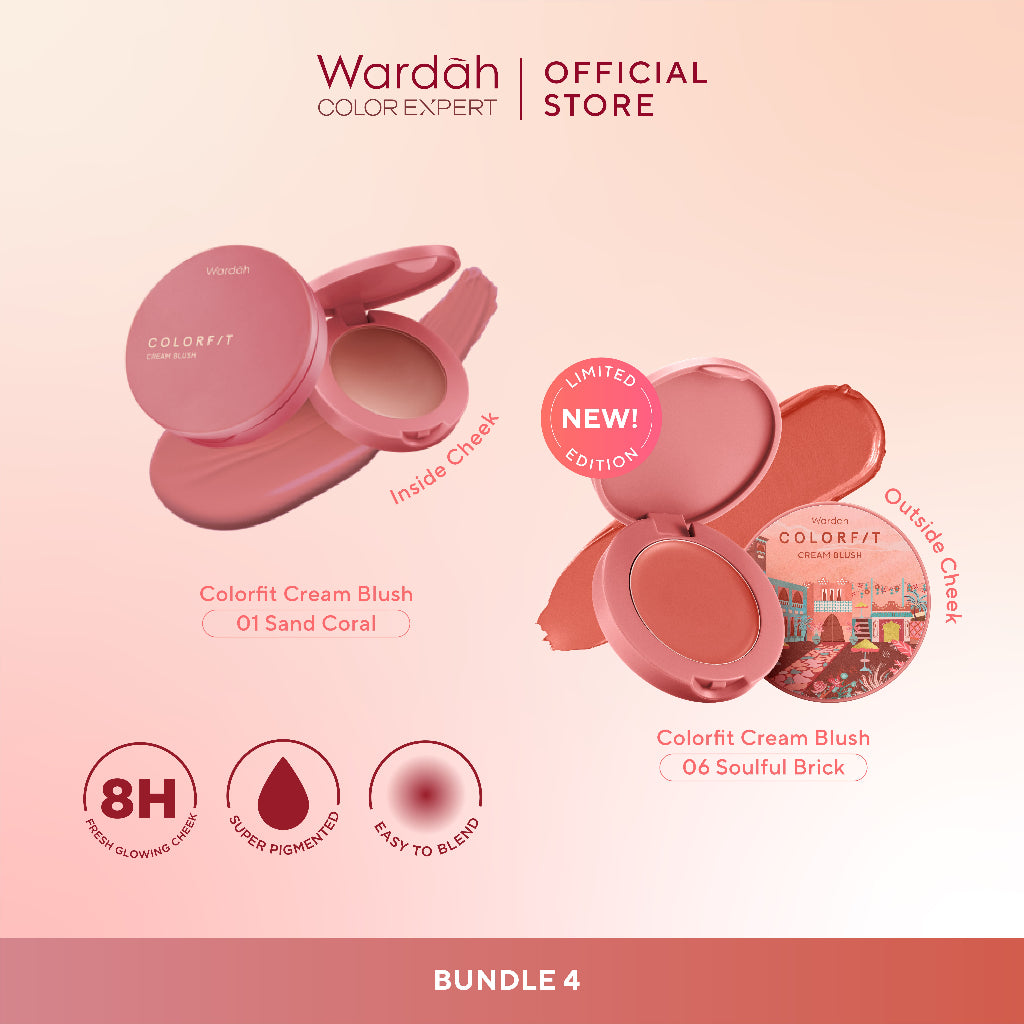 [BUNDLE] WARDAH Paket Colorfit Cream Blush Ombre 3 g - Makeup