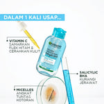 GARNIER Micellar Water Blue Salicylic Acid 400ml Skincare Cleansing - Skincare Pembersih Wajah & Make up untuk kulit berminyak jerawat Micellar Cleansing Water