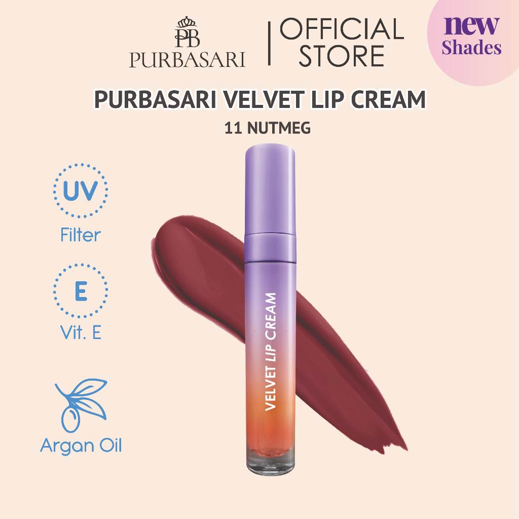 [Beli Banyak Lebih Murah] Purbasari Velvet Lip Cream / Lip Cream Transferproof