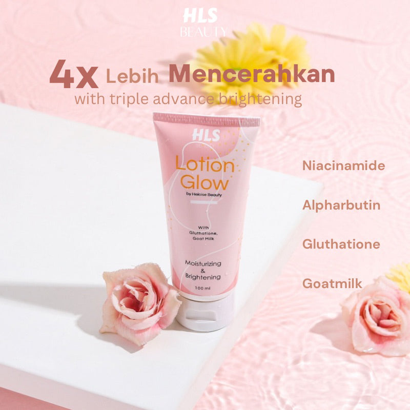 Lotion glow by heloise beauty (lotion pemutih / bekas luka / jerawat punggung) BPOM