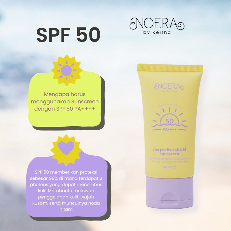 Noera The Perfect Shield Sunscreen SPF 50 PA++++ | Sunscreen Anti Kusam Blue Light Protection