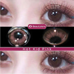 Live18 Hot Kid Pink 14.0 BEAUTYLENS Softlens Berwarna Lensa Merah Muda dan Cokelat normal&minus