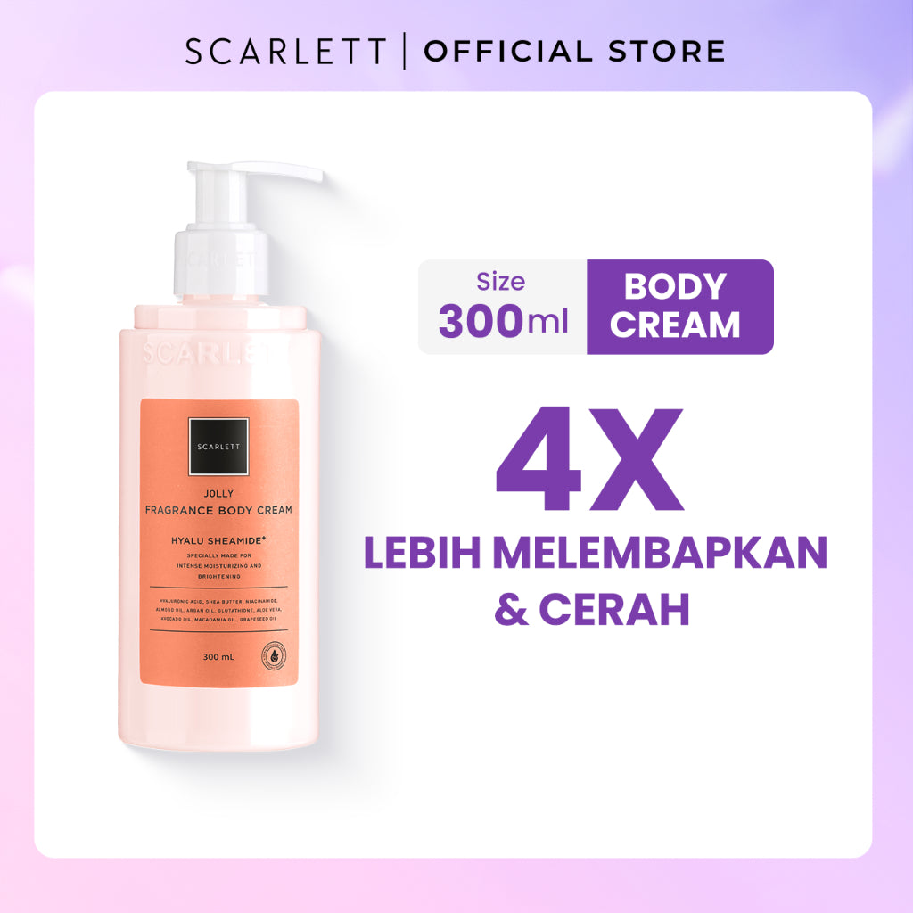 SCARLETT Body Care All Series - Body Scrub, Shower Scrub, Shower Gel, Body Serum, Body Lotion, Body Cream, Tube | Perawatan Tubuh Mencerahkan Melembutkan Eksfoliasi Kulit Melembabkan Kulit, Kulit Sehat Cerah Bersinar Wangi Seharian