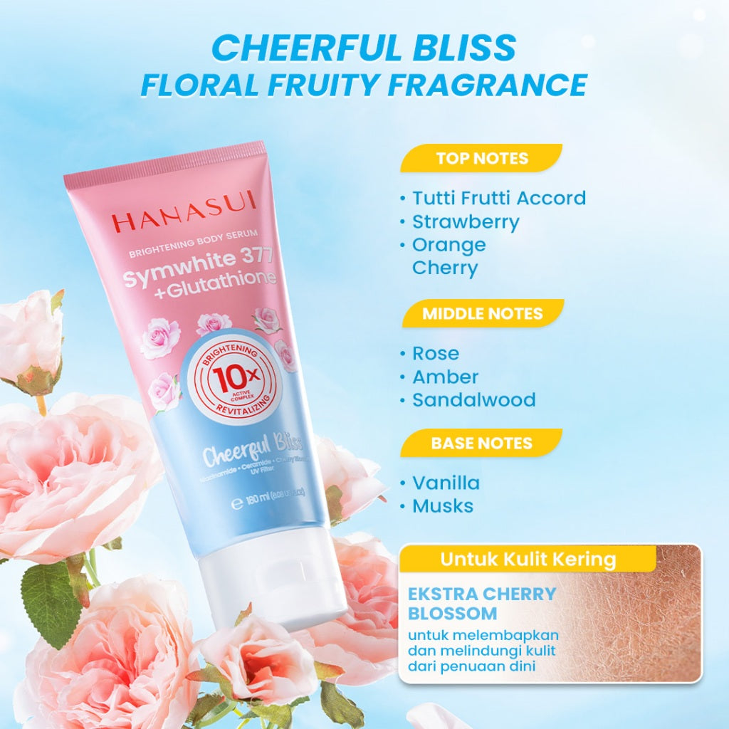 Hanasui Brightening Body Serum - Body Serum With Symwhite377 + Glutathione Mencerahkan & Menghidrasi Kulit