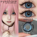 Eyeshare Softlens Blue Big Eyes 14.5mm 14.2mm 1Pasang Soft Lensa Kontak Soflen Blue