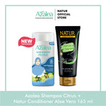 Azalea Shampoo Citrus Extract 180 ml & Natur Conditioner 165 ml - Paket Sampo Anti Ketombe dan Kondisioner