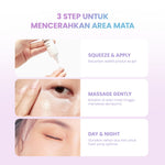 YOU Radiance Glow Advanced Eye Serum Eye Cream Mencerahkan Mata Panda dengan Sakura Extract, Niacinamide, Vitamin C, Collagen, Peptide