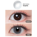 Magister Softlens Minus 0.00~-6.00 Soflen 14.0MM Grey 1Pasang lensa kontak warna 6Bulan