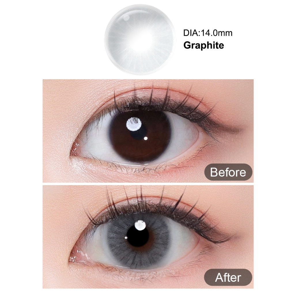 Magister Softlens Minus 0.00~-6.00 Soflen 14.0MM Grey 1Pasang lensa kontak warna 6Bulan