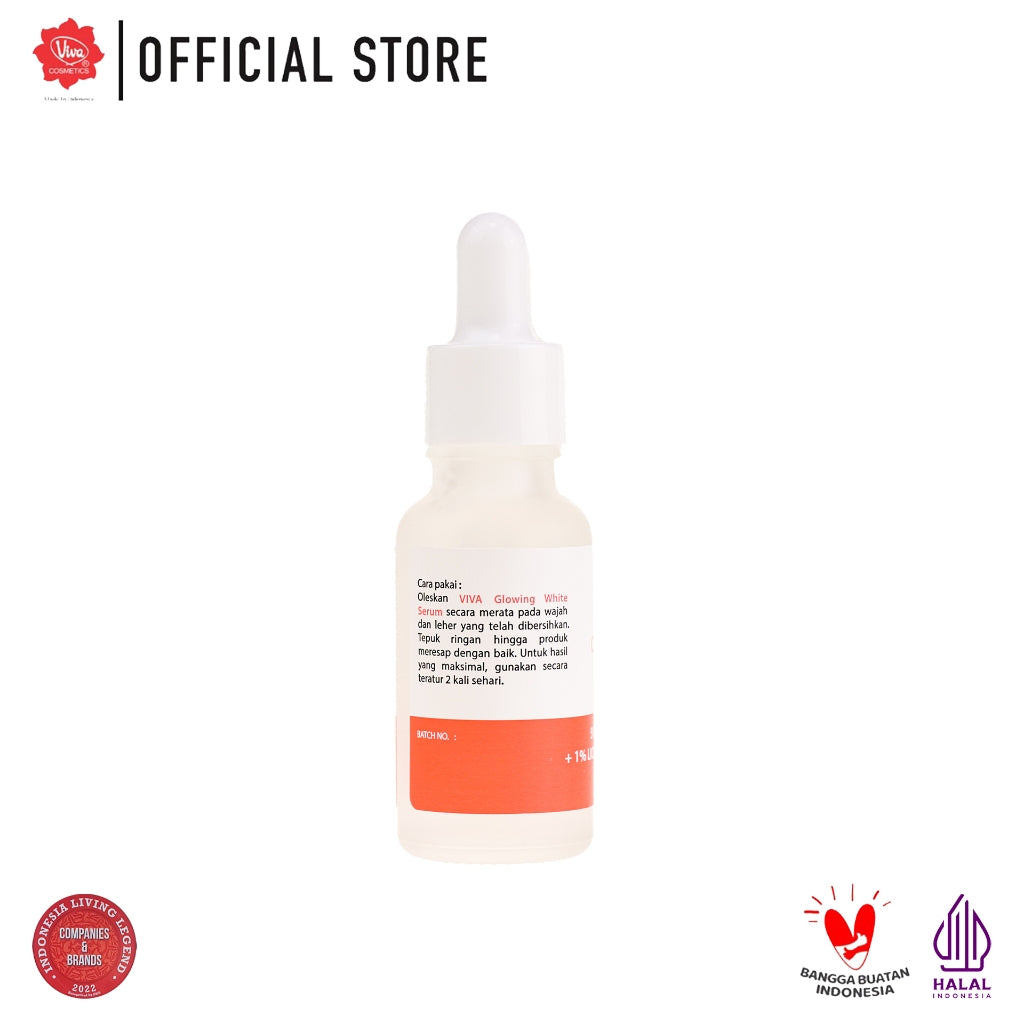 Viva Glowing White Serum with Niacinamide, Licorice & Glutathione (20ml)
