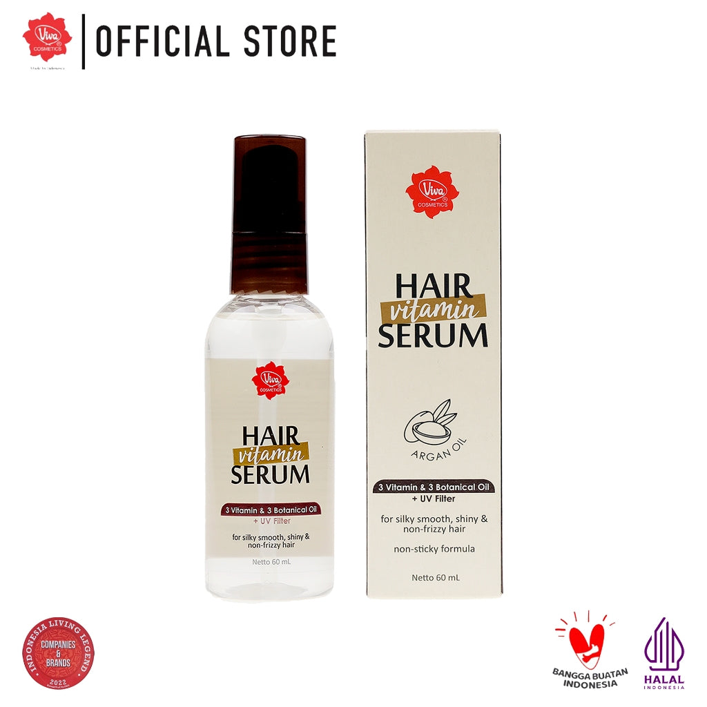 Viva Hair Vitamin Serum with UV Filter, VIT A, E & F, Argan Oil, Avocado Oil & Almond Oil (60 ml)