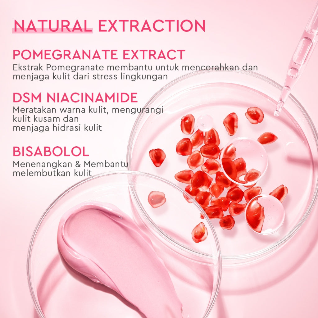 Glad2Glow Pomegranate Niacinamide Brightening Clay Stick Masker Glad2Glow Masker Wajah  Masker Brightening Masker Glowing Mud Masker Clay Masker Pencerah Wajah Masker Mencerahkan Clay Mask Brightening Clay Stik Pembersih Komedo Masker Stik Masker Muka