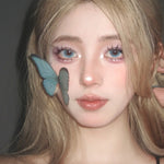 normal&minus[-1.00s/d~-8.00] Beauty Lens Softlens Hijau dan Biru Lensa Berwarna Lensa mata Ukuran 14.5mm