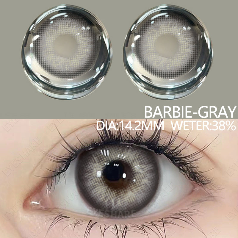 Eyeshare Softlens14.5mm Big Eyes Soft Colored Contact lenses Gray Soflen Mata Yearly Use