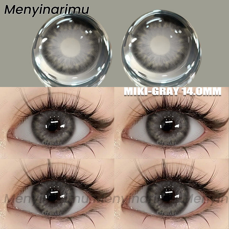 Eyeshare Softlens Bubble Gray Softlens 14.5mm Big Eyes