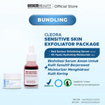 [2IN1 HEMAT] Cleora Brightening Set - Skincare Red Saviour + 8x Hyalu Moisturizer Paket Peeling Solution Eksfoliasi Wajah Pemutih Dark Spot Wanita Pria Serum Jerawat Scincare Exfoliasi Jerawat Acne Mosturizer Mencerahkan Pelembab Cream Muka Kering BPOM