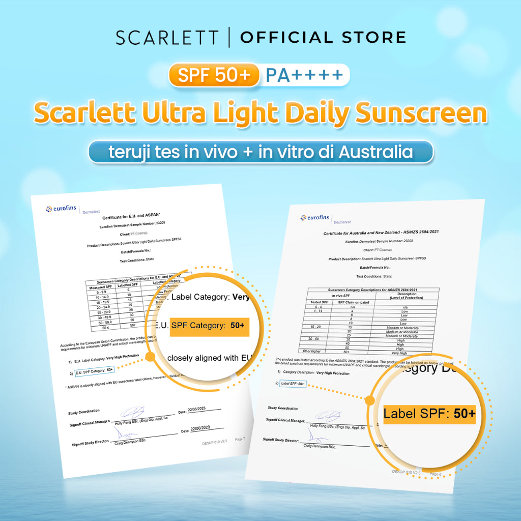 [Oily Skin Friendly] Ultra Light Daily Sunscreen SPF 50+ PA++++ [Water Based] Meresap 20an Detik (Super Ringan) dengan 7X Ceramide 9X Hyaluronic Acid & No Whitecast [Lolos Uji Invivo Invitro]