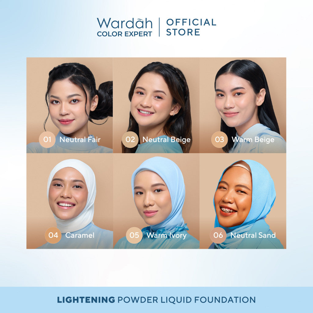 WARDAH Lightening Liquid Foundation 25ml - Base Makeup dengan Skin-Like to High Coverage yang Mengandung SPF 40 PA+++ dan Serum Niacinamide Untuk Hasil Makeup Flawless dan Cerah - Makeup - Foundation - Bedak - Cushion -  Foundation Anti Longsor
