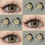 Eyeshare Softlens14.5mm Big Eyes Soft Colored Contact lenses Gray Soflen Mata Yearly Use