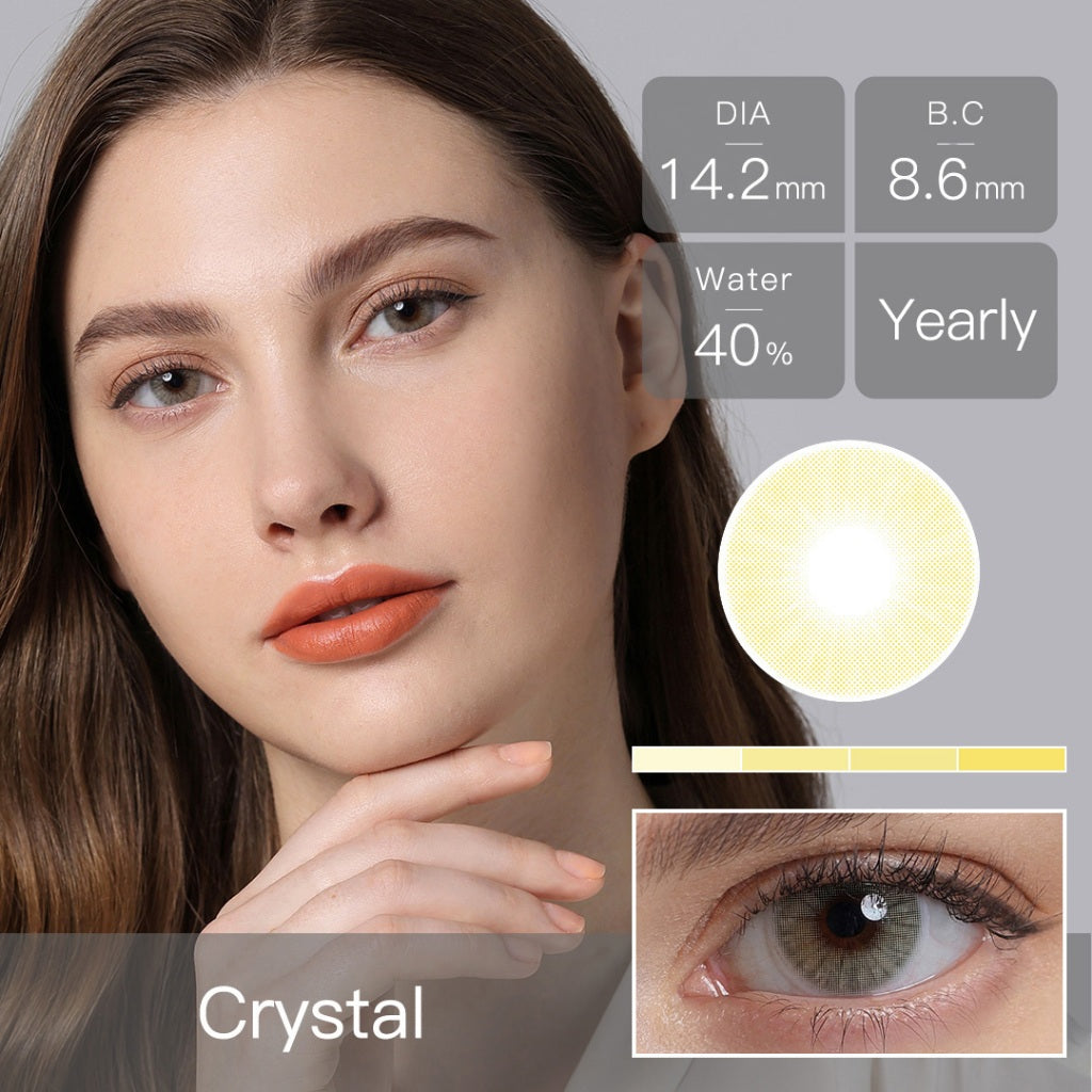 Softlens Minus (0.00 s/d -8.00) lensa kontak warna 14.2MM Graphite Lens softlens min kadar air 40% Yearly
