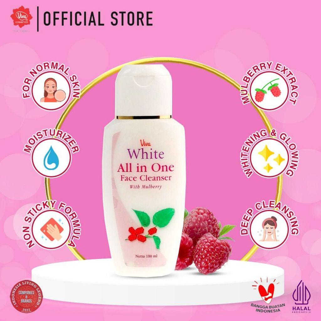Viva White All in One Face Cleanser With Mulberry (WHITENING & GLOWING)