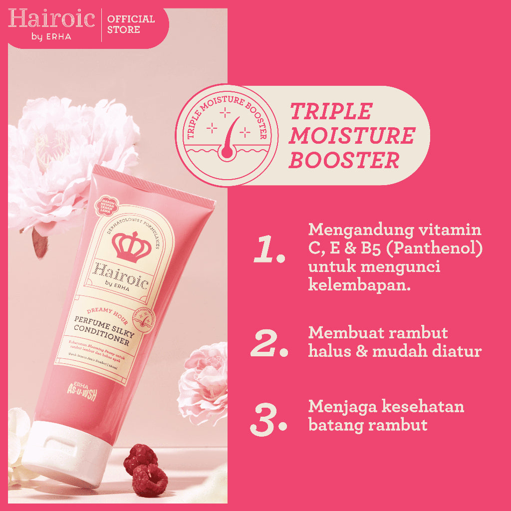 Hairoic Dreamy Hour Silky Conditioner 180ml - Parfum Kondisioner Rambut