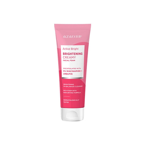 Azarine Active Bright - Brightening Creamy Facial Foam 50gr Sabun Cuci Muka Mencerahkan dan Menghidrasi Kulit