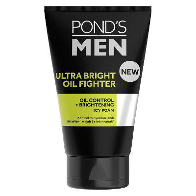 POND'S MEN FACIAL SCRUB WHITE BOOST 100GRAM/ACNE SOLUTION FACIAL FOAM CLEAR OIL CONTROL/LIGHTENING OIL CLEAR 100 GRAM/ULTRA BRIGHT OIL FUGHTER 100 GRAM/SKINCARED MEN/MINYAK/KUSAM/PONDS COWOK/FACIAL SCRUB