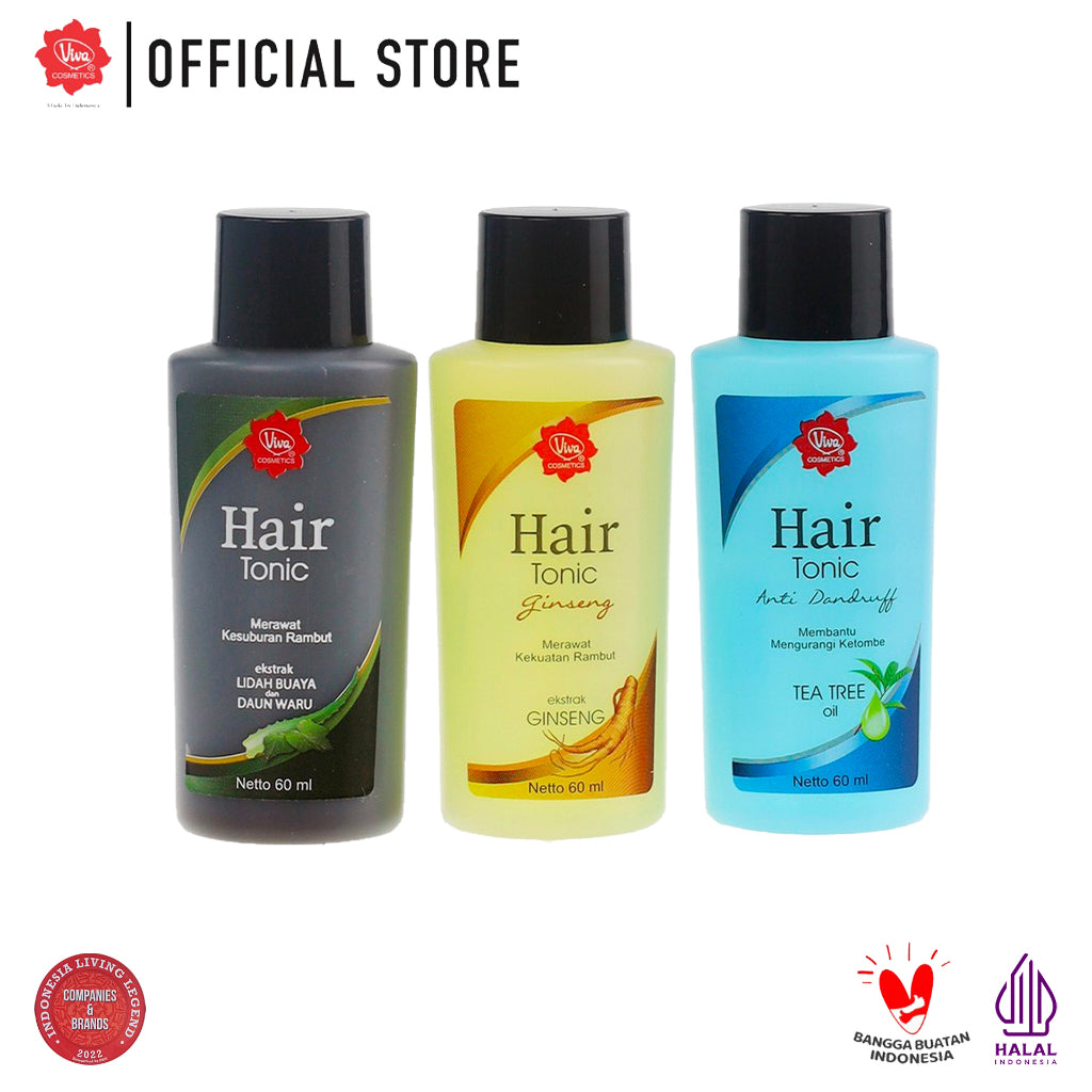 [Super Pack !!!] Viva Hair Tonic Ginseng with Pro VIT B5, Ginseng Extract & Aloe Vera Extract - 60 ml - (2 pcs)